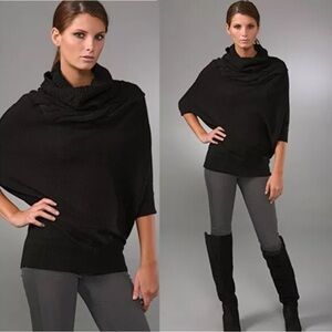Vince Black Sweater Cowl Neck Size Medium